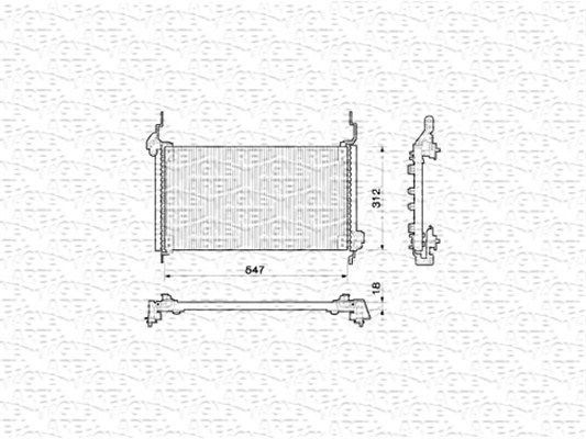 MAGNETI MARELLI Конденсатор, кондиционер 350203146000